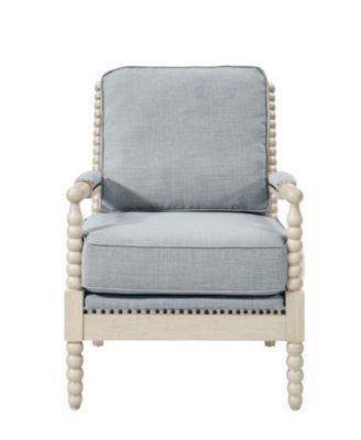 25.5" Solid Wood Frame Turned-wood legs Accent Armchair