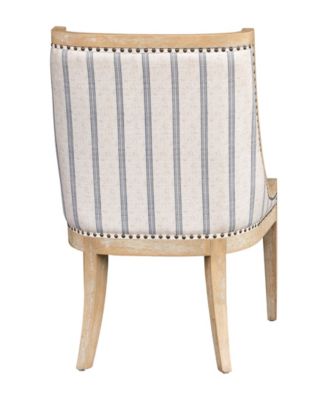 24" Upholstery Brass Nailhead Trim Dining Chair