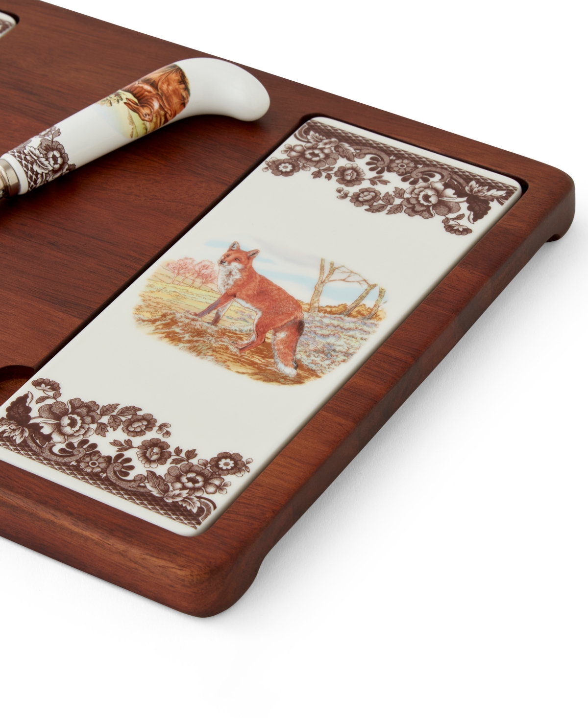 Spode Woodland 2-Pc. Cheese Board and Knife Set