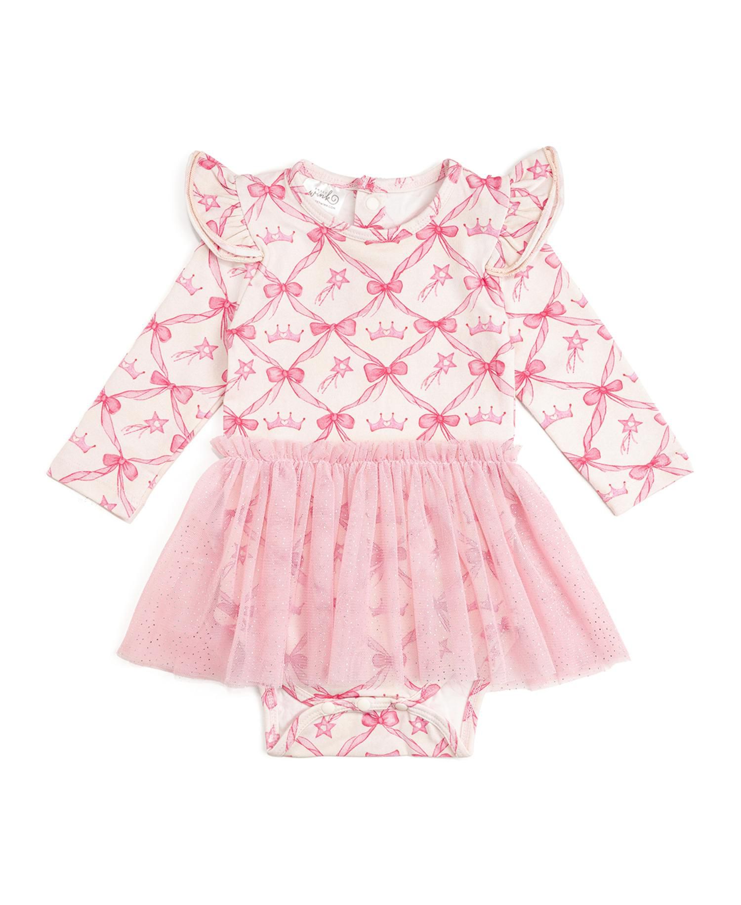 Baby Girls Princess Coquette Long Sleeve Tutu Bodysuit