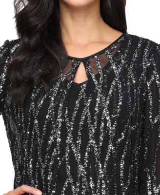 Women's Sequin 3/4-Sleeve Top