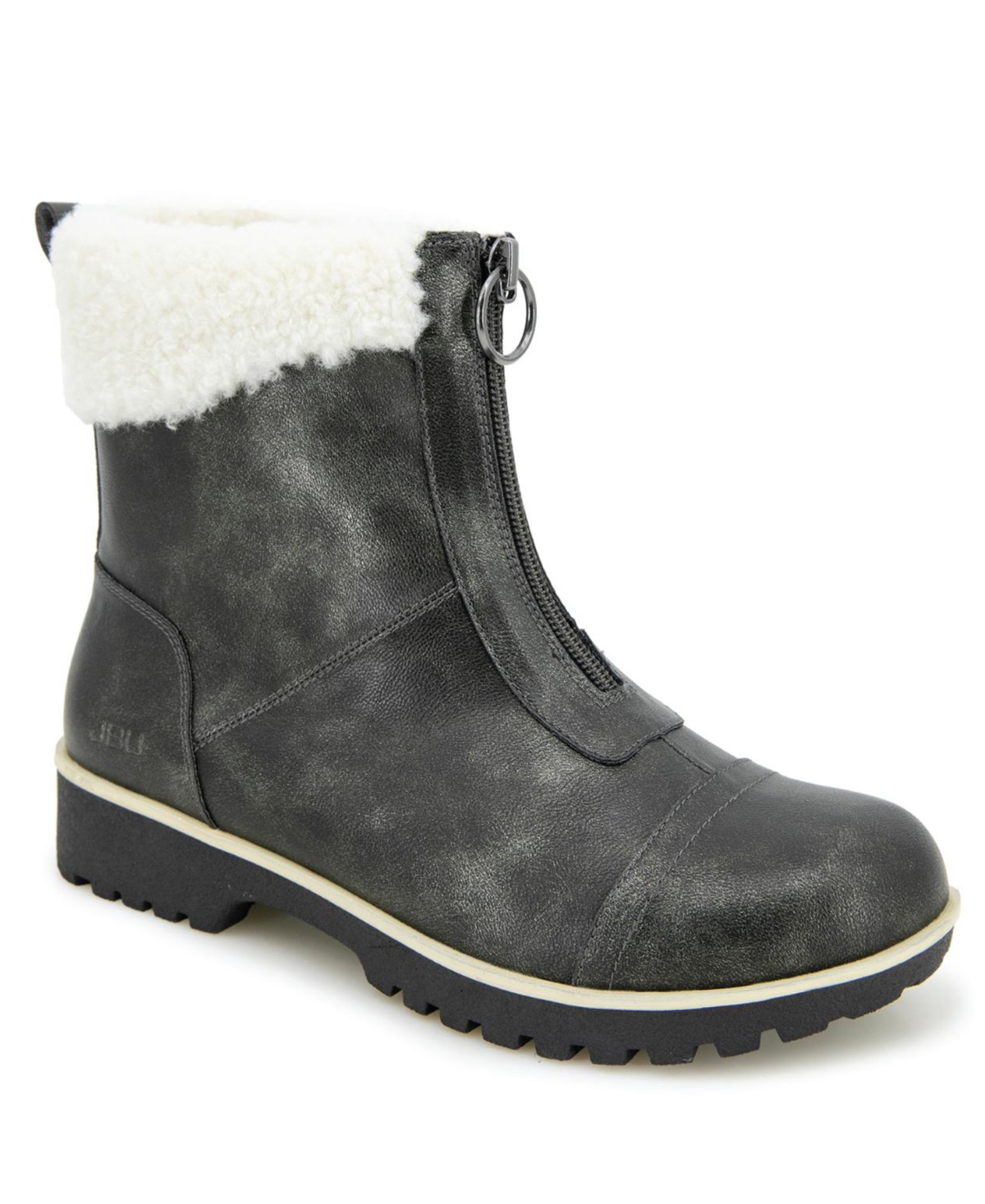 Jbu Women's Brynn Water Resistant Zip-Front Cozy Booties