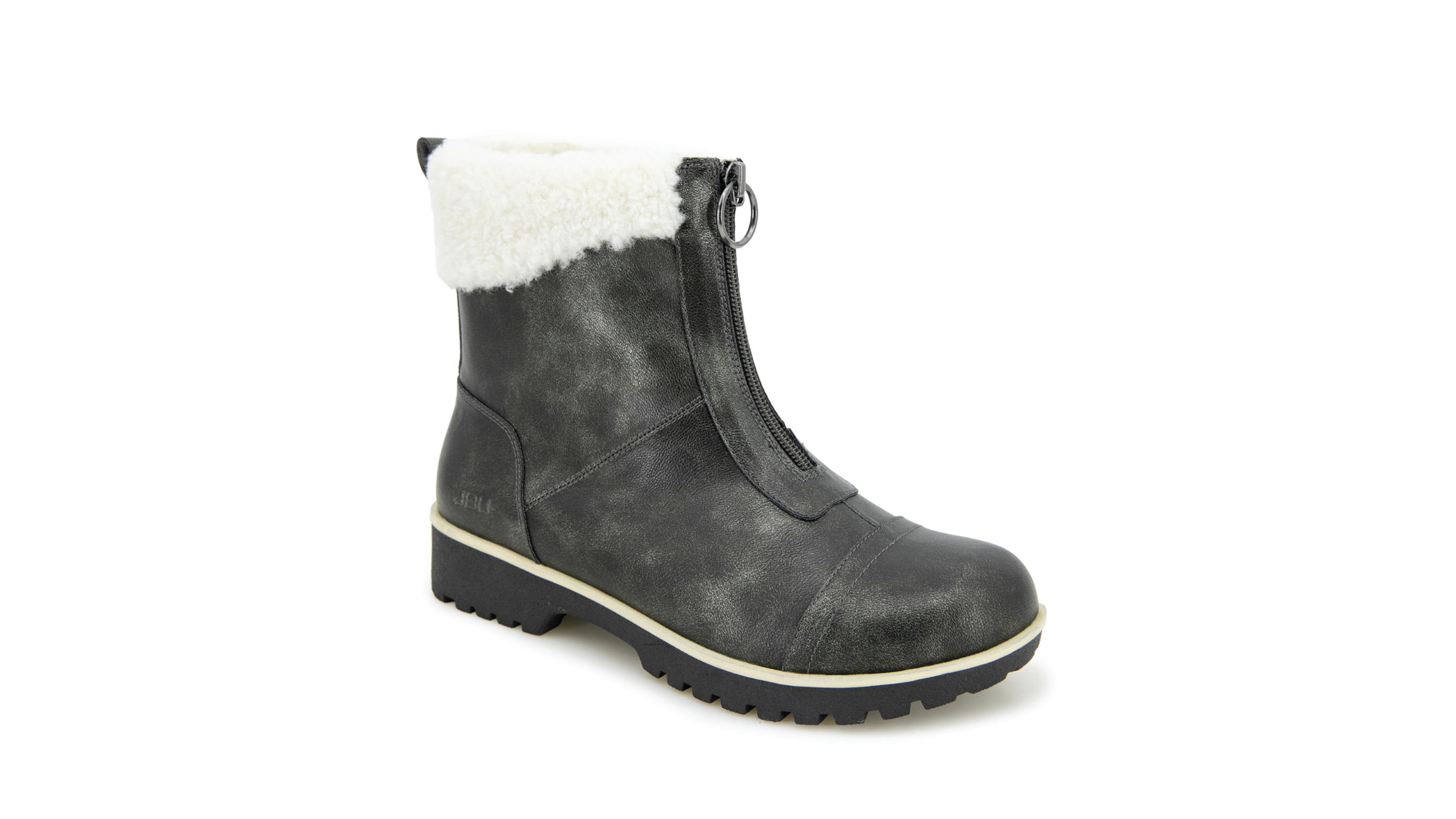 Jbu Women's Brynn Water Resistant Zip-Front Cozy Booties