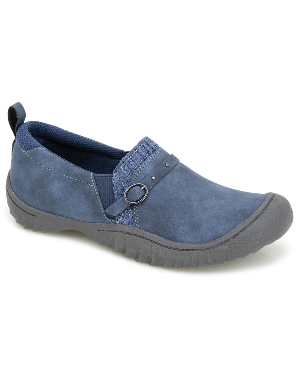 Jbu Women's Mavis Sweater Detailed Slip On Loafers In Blue