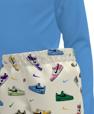 Boys' 4-7 Multi Sneaker Rash Guard Top and Swim Shorts, 2-Piece Set