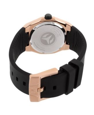 Women's TM-416047 CORAL Quartz 3 Hand Black Dial Watch