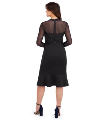 Women's Beaded Pearl Midi Dress