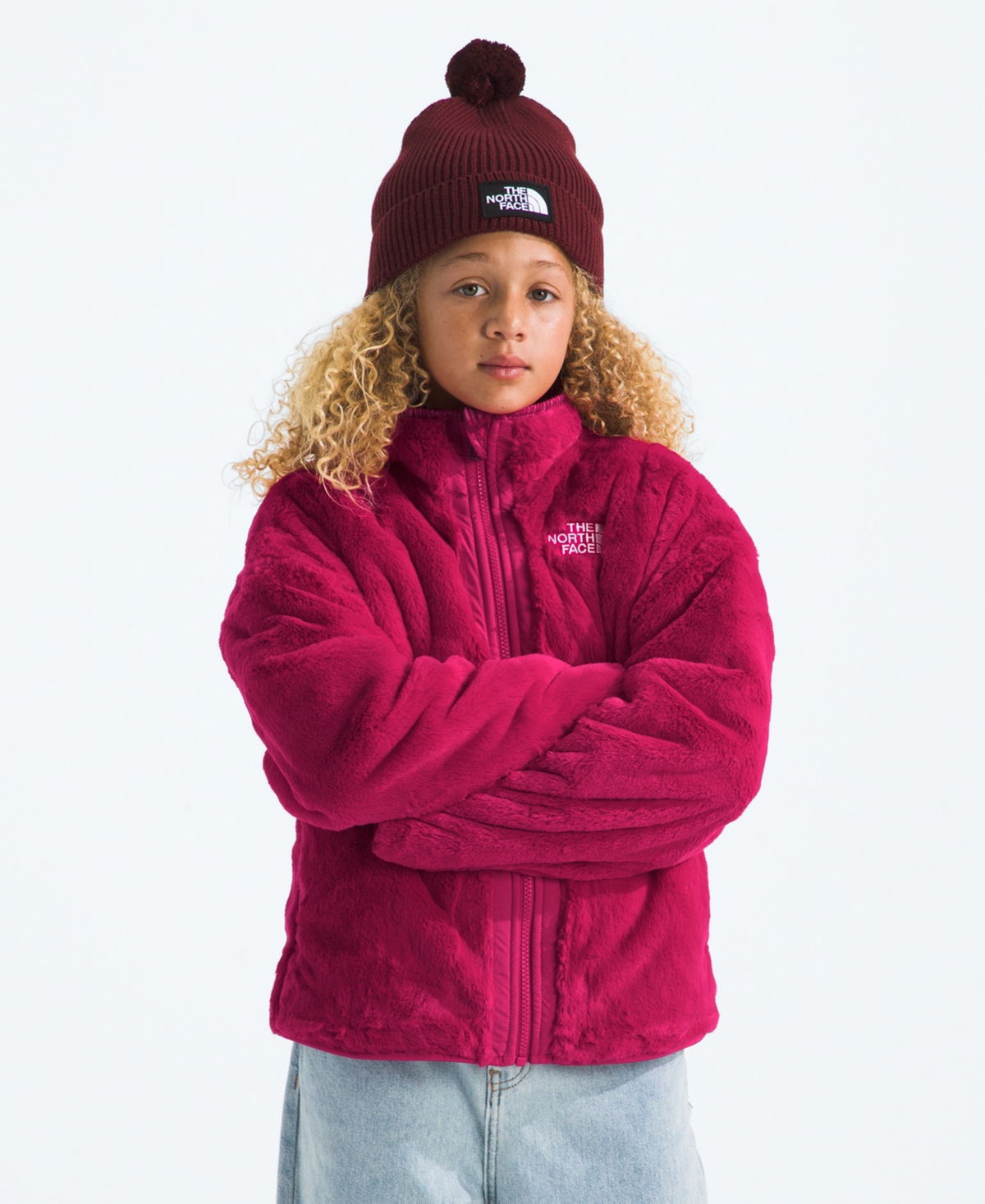 The North Face Girls 6-16 Reversible Shasta Full-zip Printed Jacket In Pink