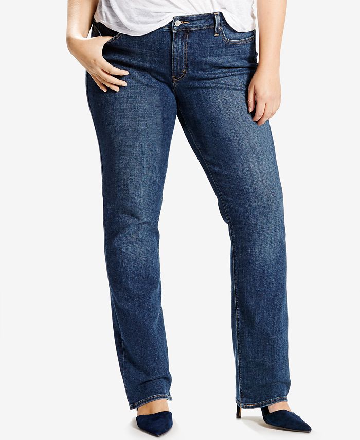 Levi's Trendy Plus Size Classic Straight-Leg Jeans & Reviews - Jeans - Plus  Sizes - Macy's