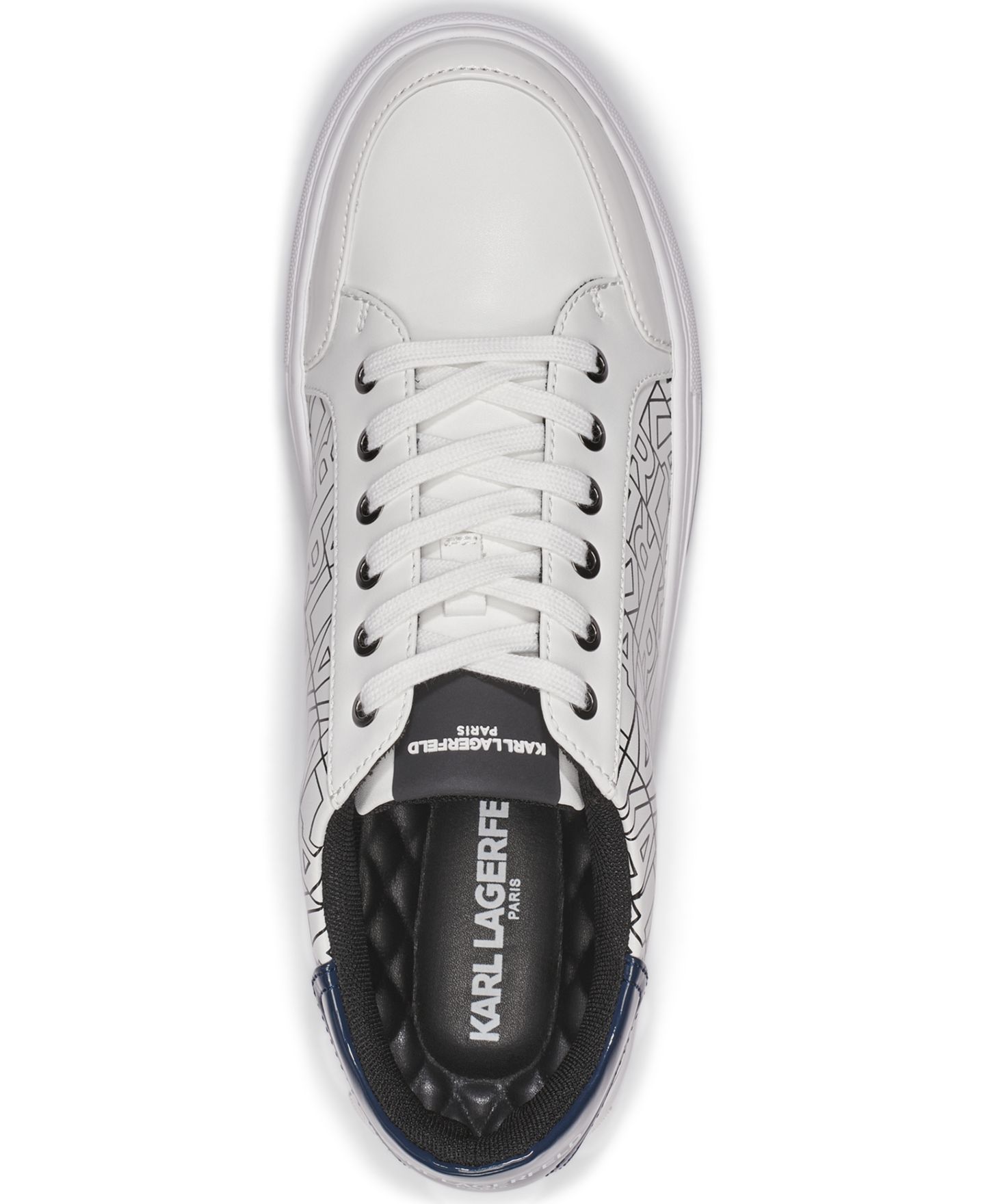 Мужские кроссовки KARL LAGERFELD PARIS Leather Detailing, цвет: Белый — фото 4