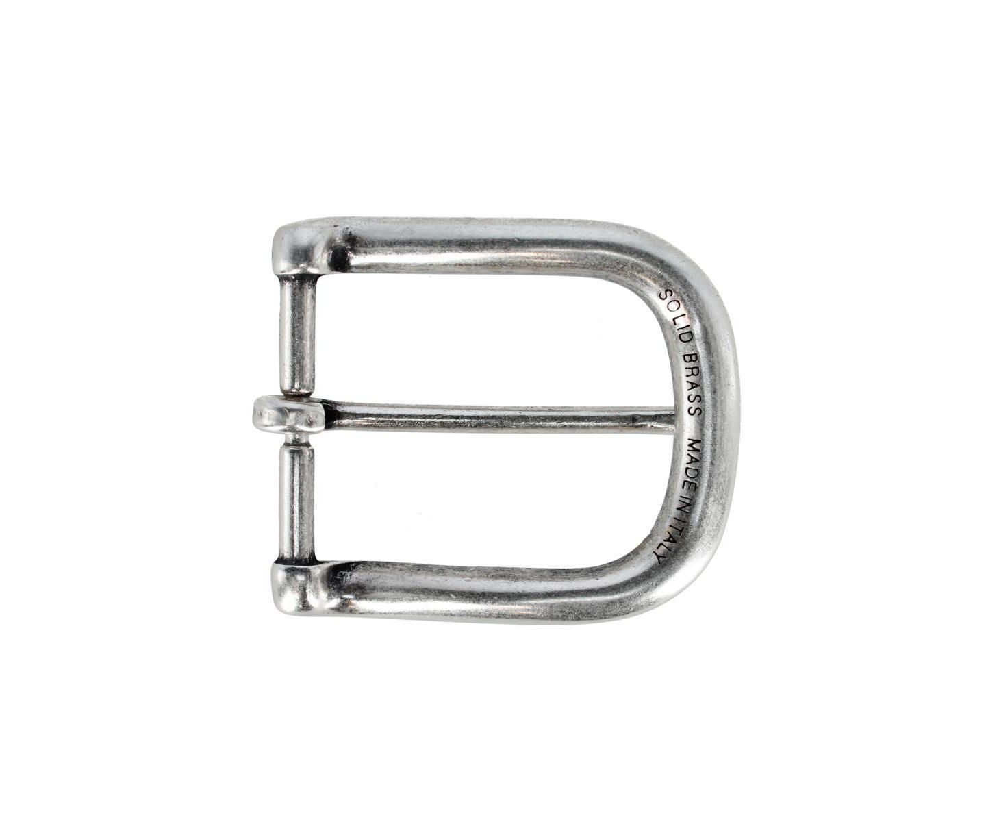 Мужской ремень TRAFALGAR 35mm Italian Distinct Vineyard Solid Brass Harness Belt Buckle, цвет: Серебряный — фото 3