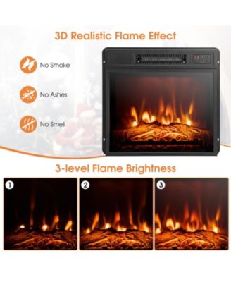 1400W TV Stand Electric Fireplace Mantel with Remote Control