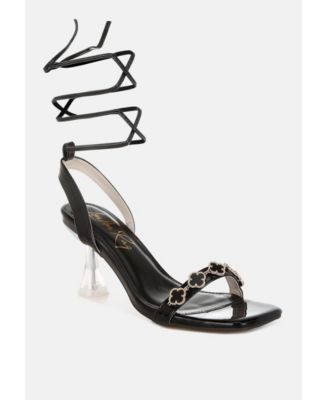 Womens Ebina Charm Detail Spool Heels