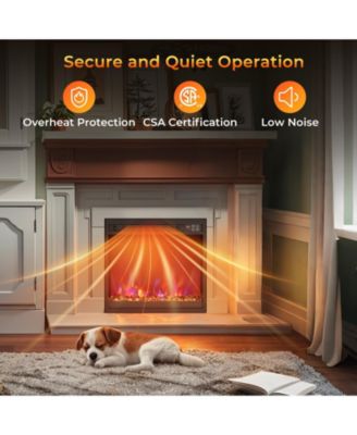 18 Inch 1500W Electric Fireplace Insert with Remote Control