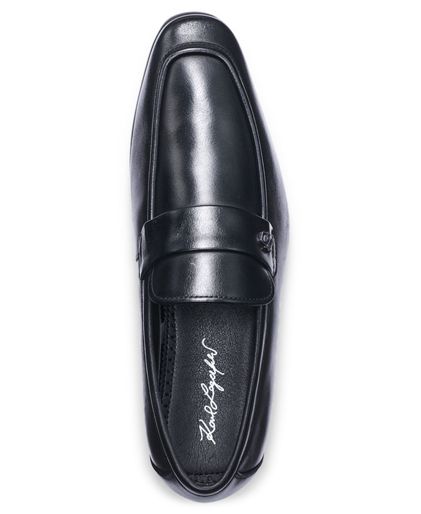 Мужские туфли KARL LAGERFELD PARIS Osbern Leather Loafer, цвет: Чёрный — фото 6