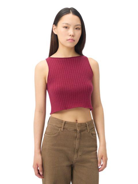 Женский укороченный кашемировый топ Gobi Cashmere, цвет: Тёмный розовый
