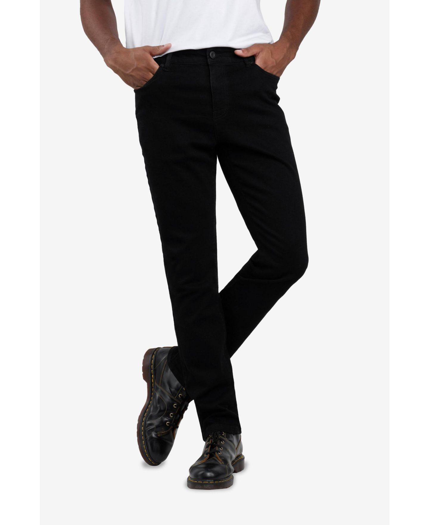 Мужские джинсы SPRING + MERCER Super Soft Slim Fit, цвет: Угольно-чёрный — фото 3
