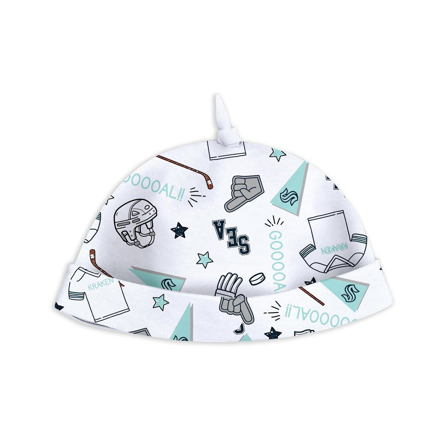 Baby Boys and Girls 2-Piece Seattle Kraken Sleep and Play Sleeper Set with Bib