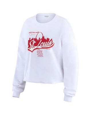 Women's White St. Louis Cardinals Domestic Postcard Long Sleeve T-Shirt