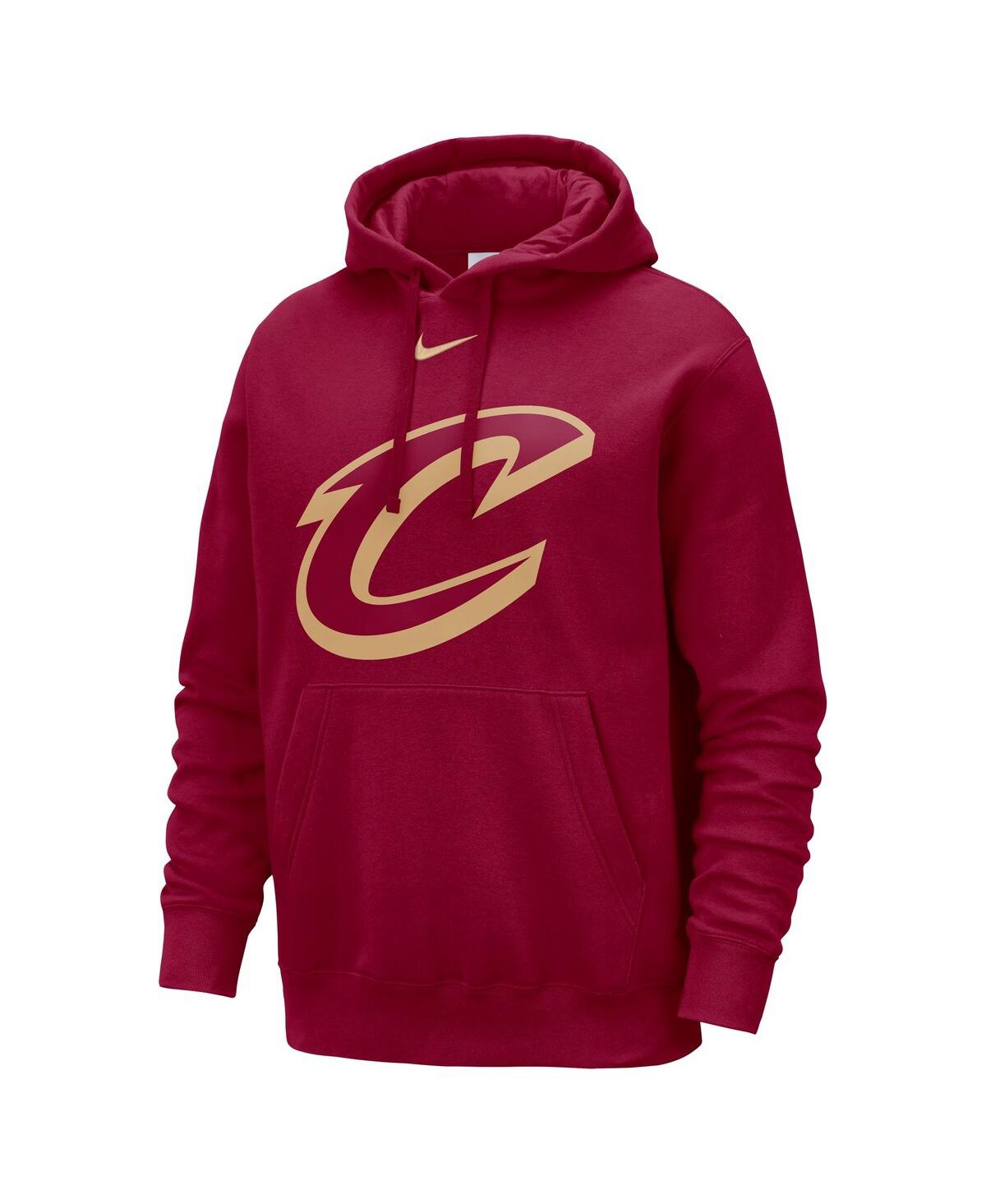 Nike Men's Wine Cleveland Cavaliers Essential Logo Club Pullover Hoodie