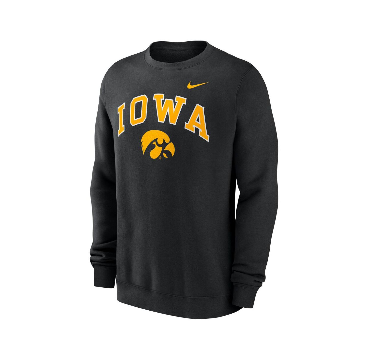 Men's Black Iowa Hawkeyes Arch Pullover Sweatshirt