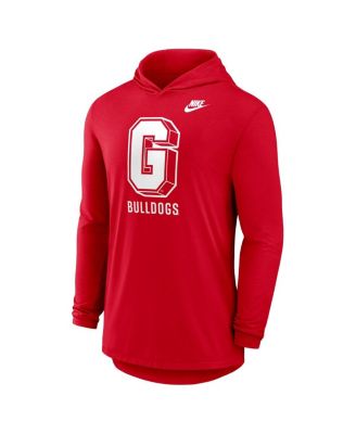 Men's Red Georgia Bulldogs Legacy Tri-Blend Dri-FIT Long Sleeve Hoodie T-Shirt