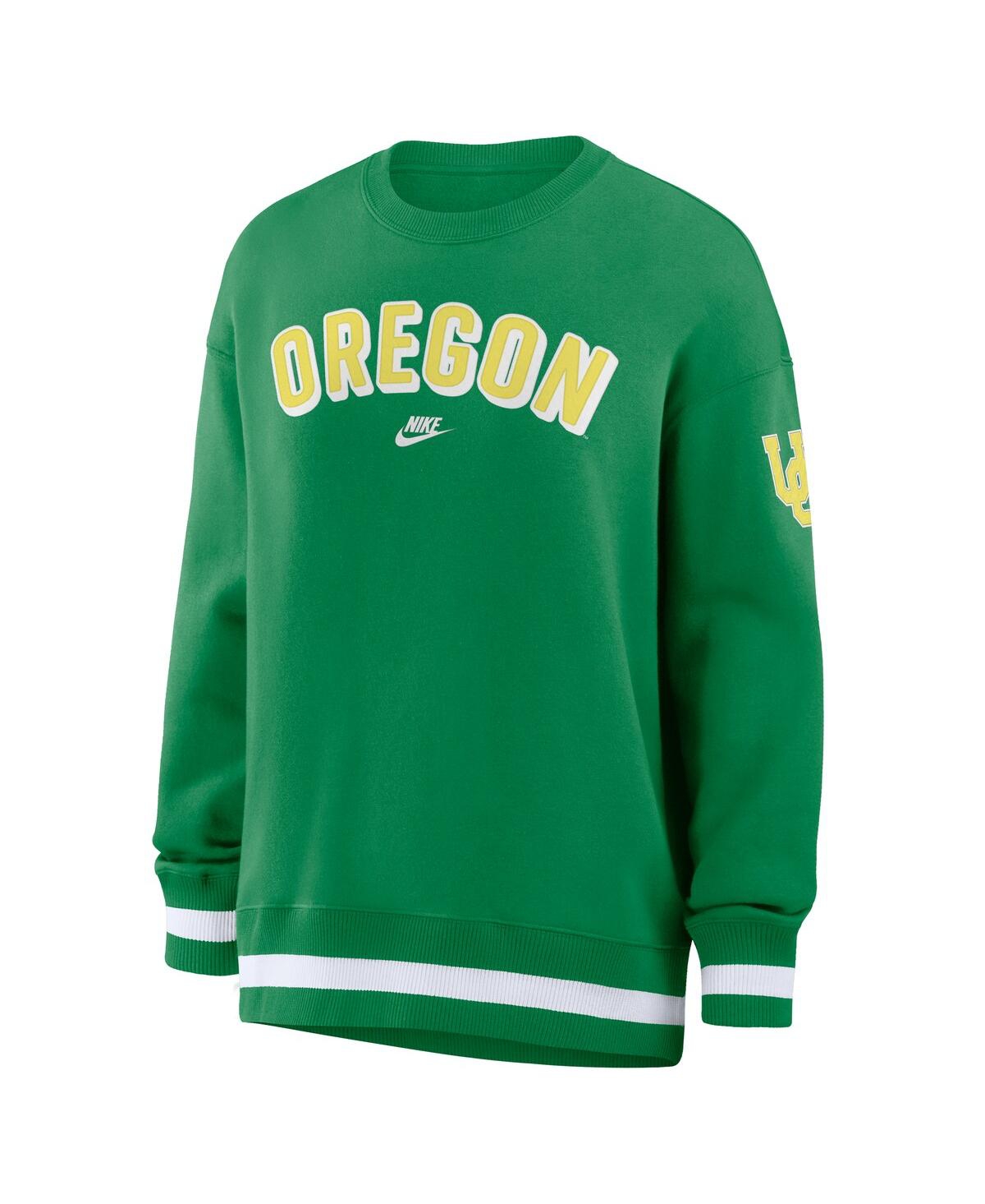 Nike Women's Green Oregon Ducks Oversized Legacy Phoenix Sweatshirt In Green