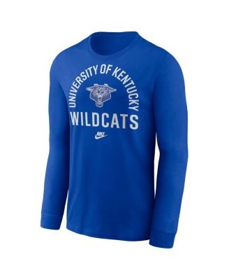 Men's Royal Kentucky Wildcats Legacy Arched Logo Long Sleeve T-Shirt