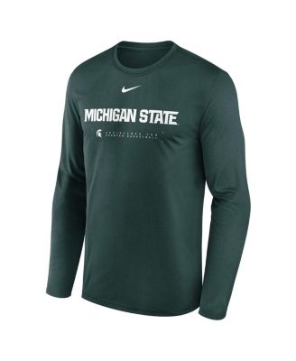 Men's Green Michigan State Spartans 2025 Courtside Basketball Shootaround Legend Dri-FIT Long Sleeve T-Shirt