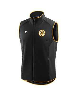 Men's Black Boston Bruins Authentic Pro Rink Full-Zip Vest
