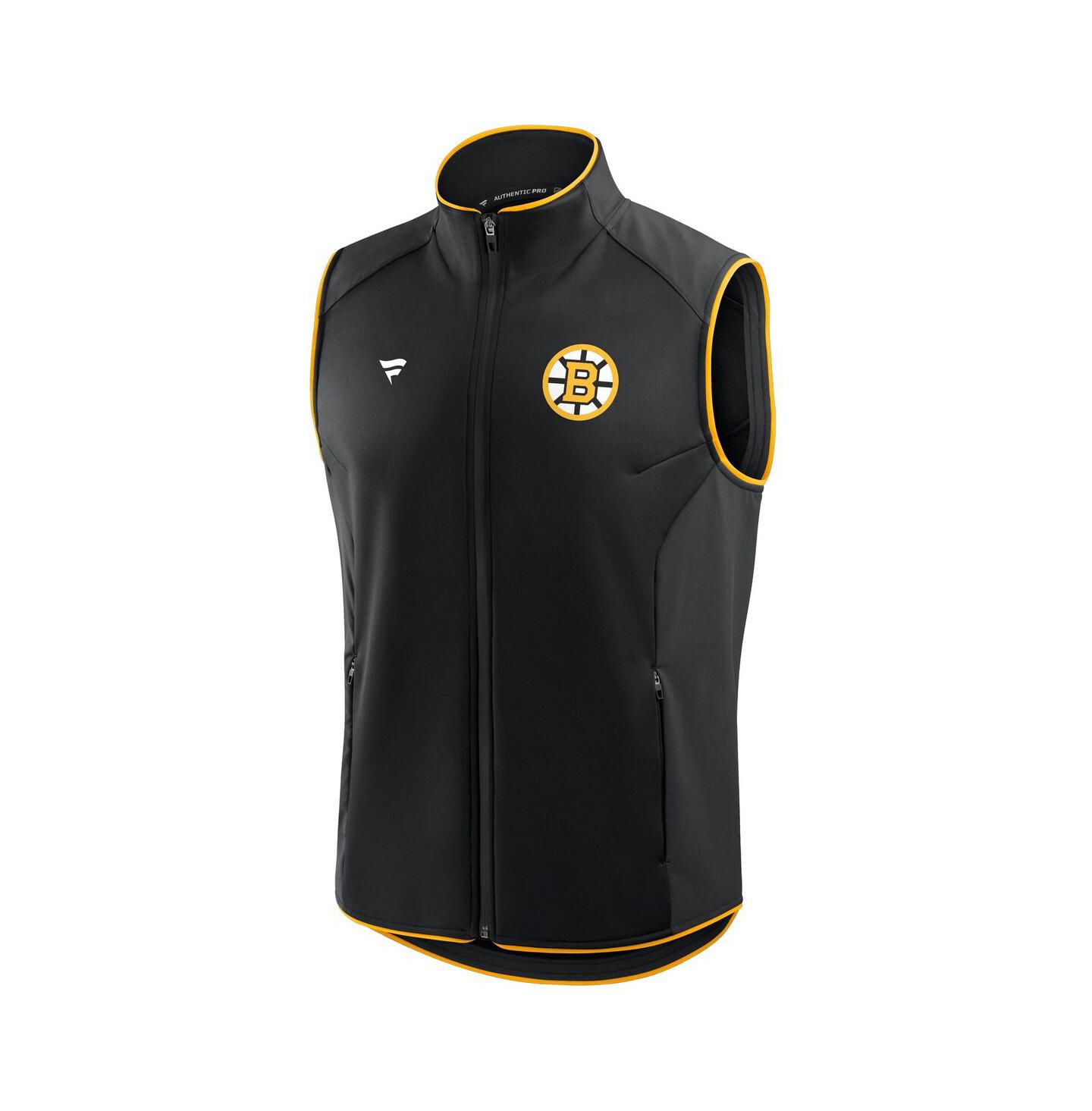 Мужской жилет Fanatics Black Boston Bruins Authentic Pro Rink Full-Zip Vest — фото 2