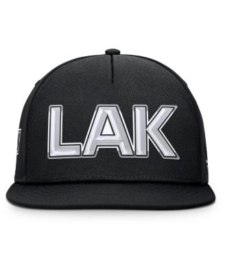Men's Black Los Angeles Kings Authentic Pro Rink Team Code Snapback Hat
