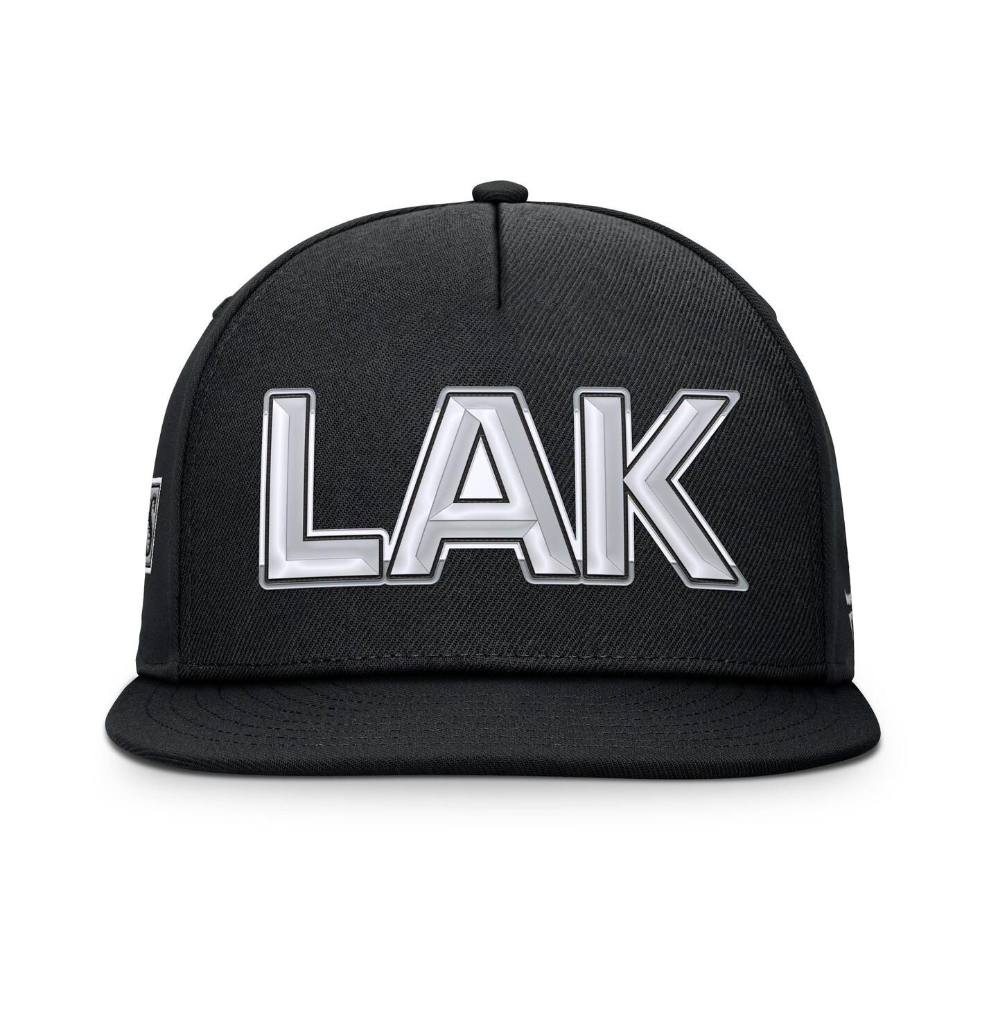 Мужская кепка Fanatics Black Los Angeles Kings Authentic Pro Rink Team Code Snapback Hat — фото 2