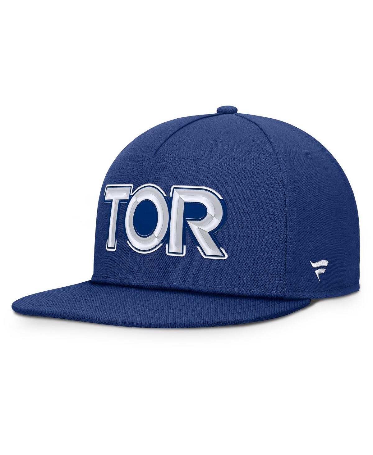 Fanatics Men's Blue Toronto Maple Leaf's Authentic Pro Rink Team Code Snapback Hat In Blue