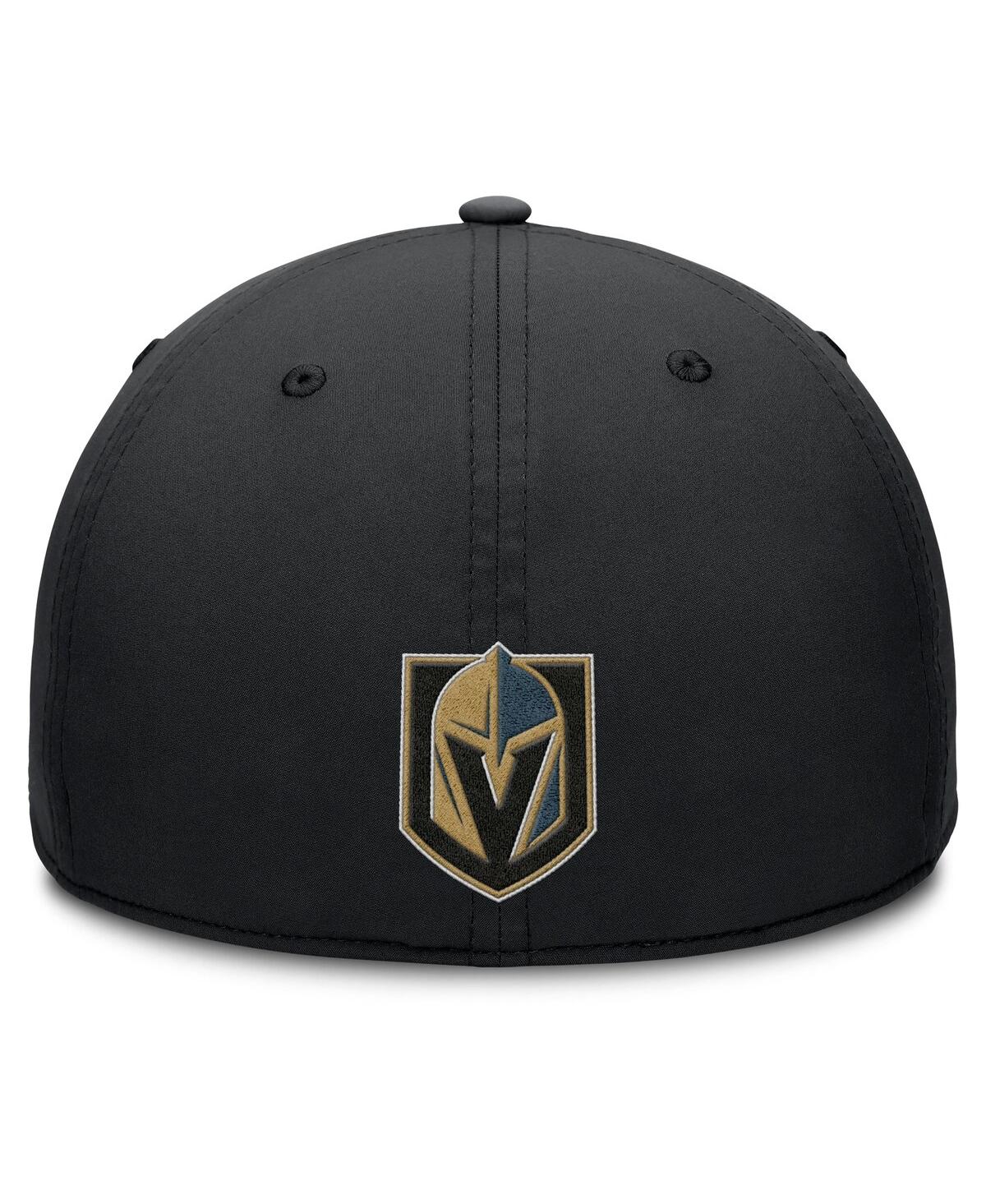 Fanatics Men's Black/charcoal Vegas Golden Knights Authentic Pro Rink Team Code Flex Hat In Black