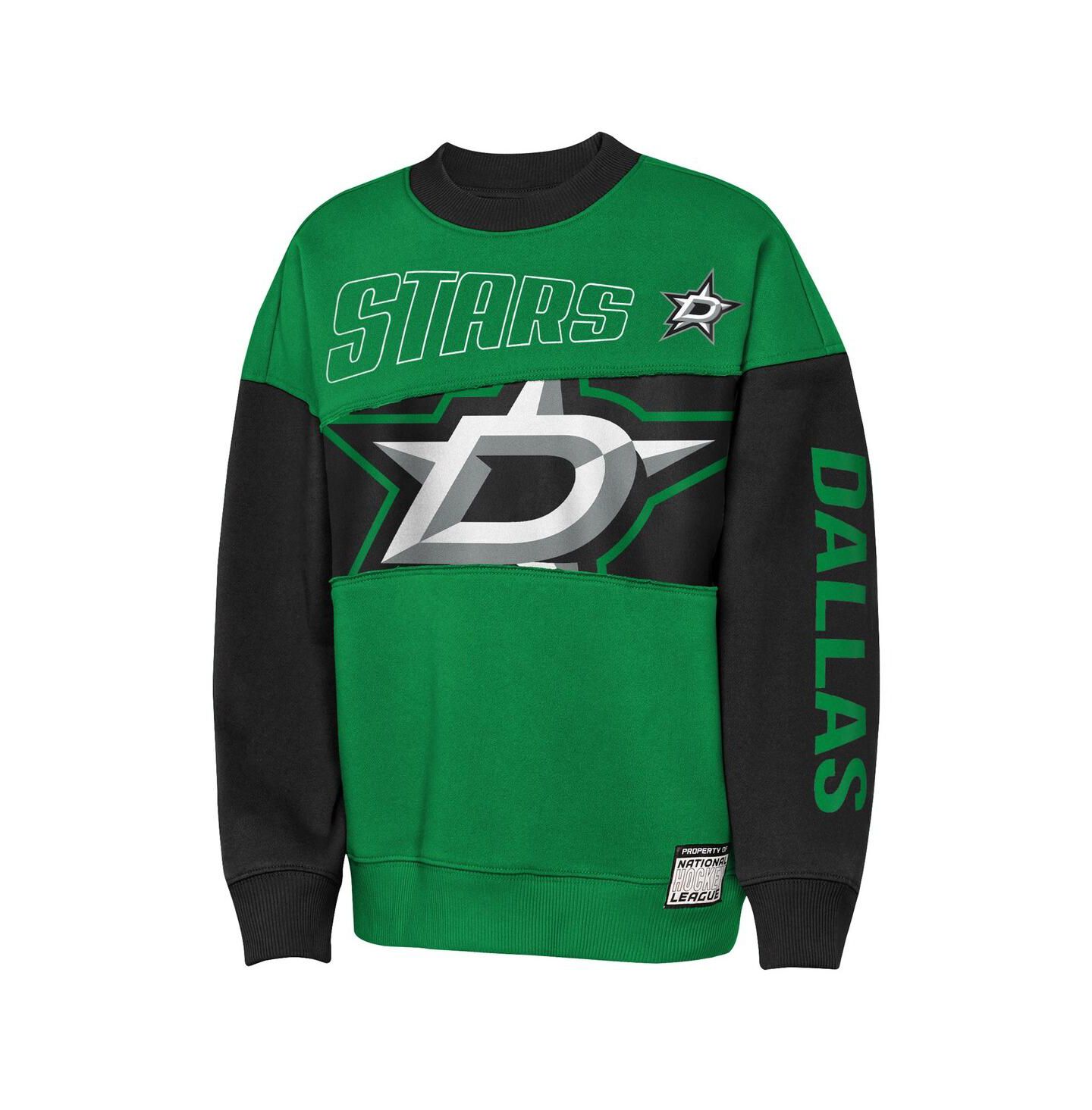 Детская толстовка Outerstuff Kelly Green/Black Dallas Stars Impact Player — фото 2