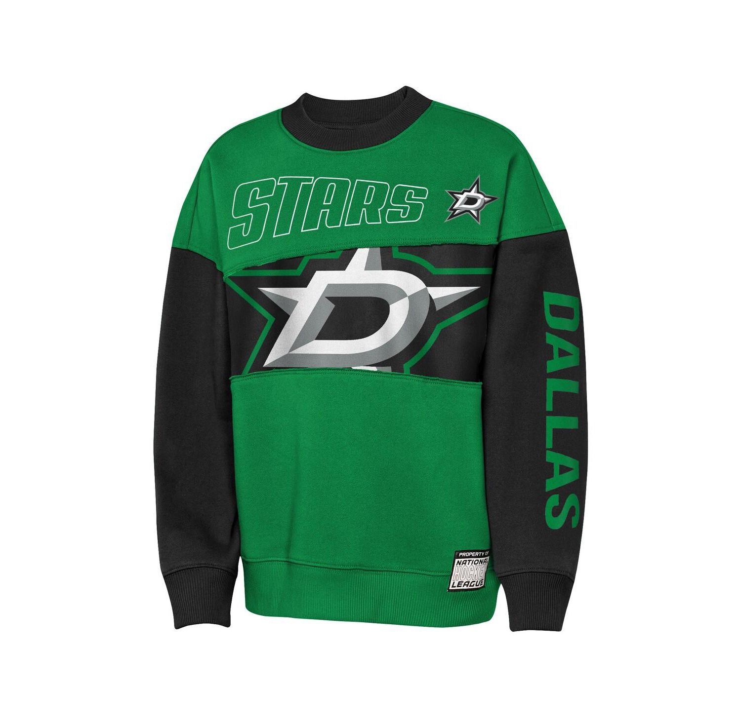 Big Boys and Girls Kelly Green/Black Dallas Stars Impact Player Sweatshirt