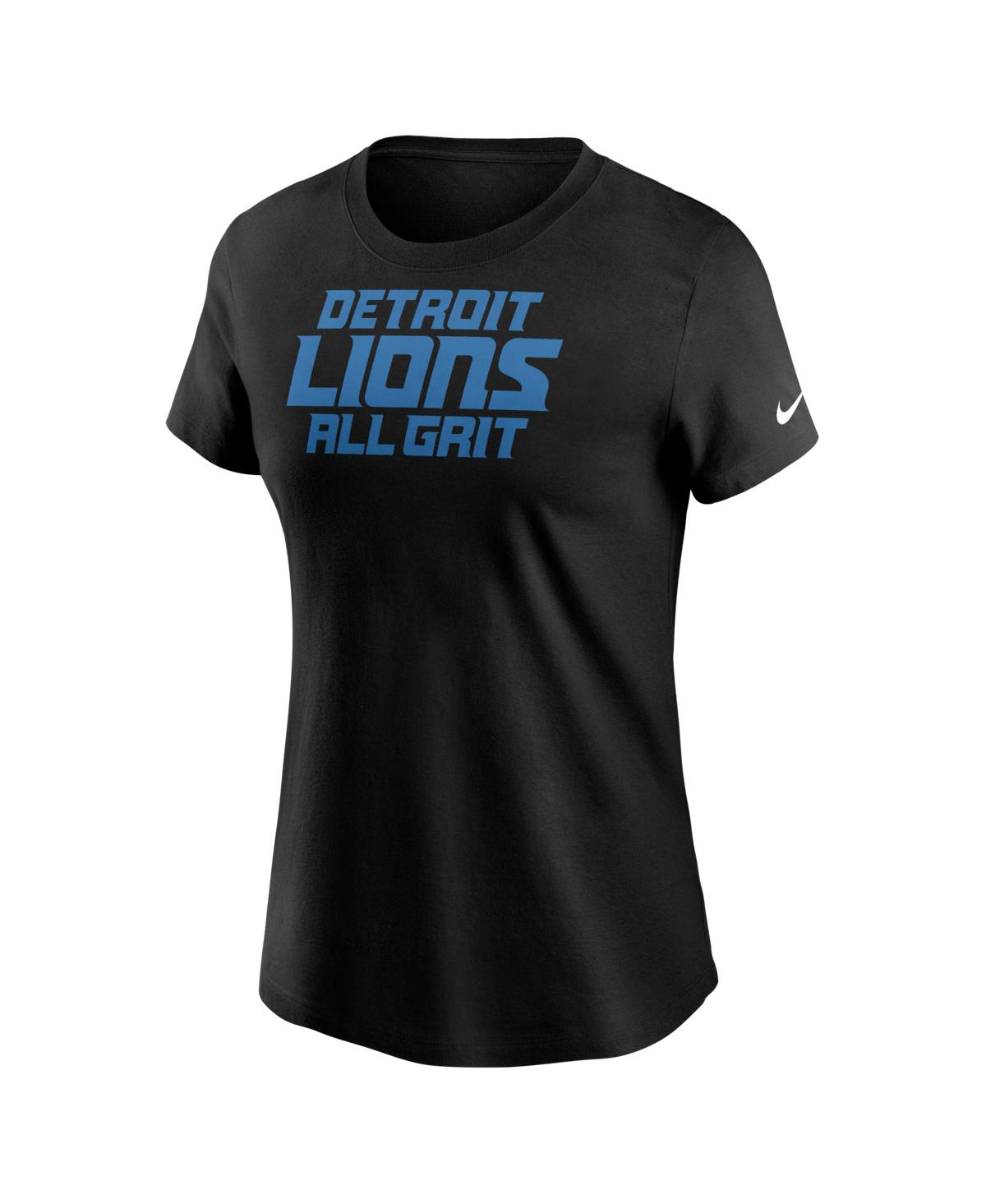 Nike Women's Black Detroit Lions Winning Dreams T-shirt In Black