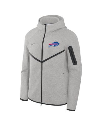 Men's Heather Gray Buffalo Bills Tech Fleece Full-Zip Windrunner Hoodie