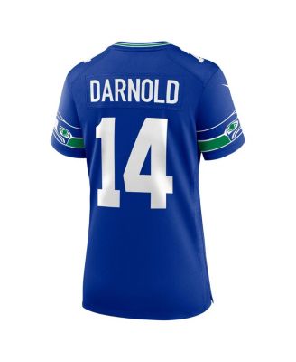 Women's Sam Darnold Royal Seattle Seahawks Alternate 2 50th Season Game Jersey