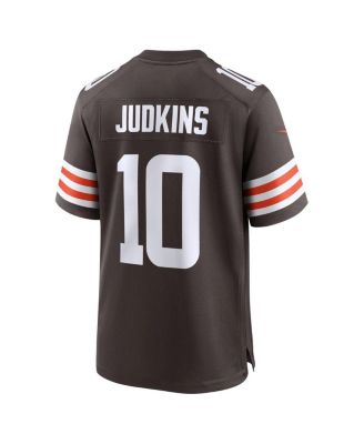 Men's Quinshon Judkins Brown Cleveland Browns 2025 NFL Draft Game Jersey