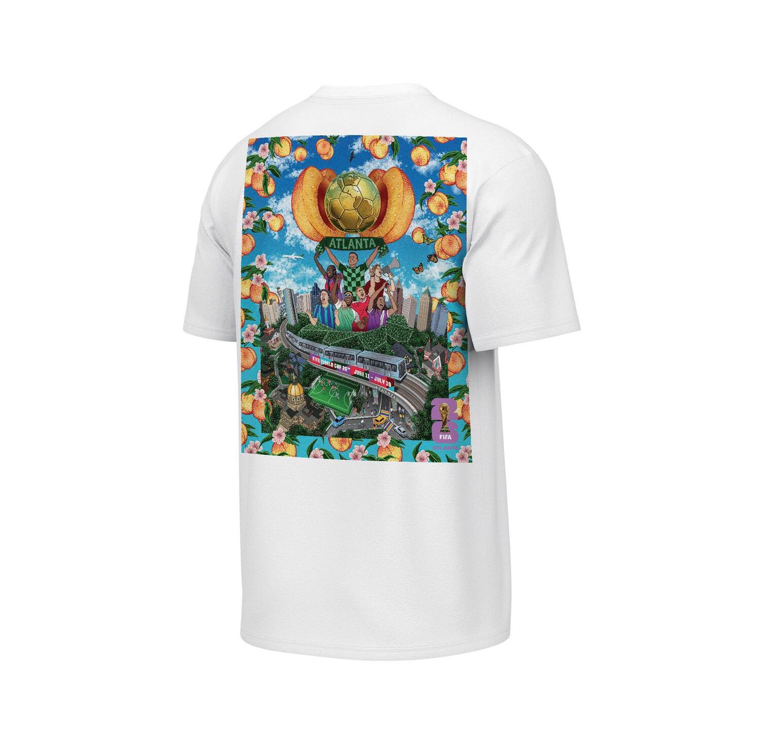 Men's White 2026 FIFA World Cup Atlanta Host City Poster Graphic T-Shirt