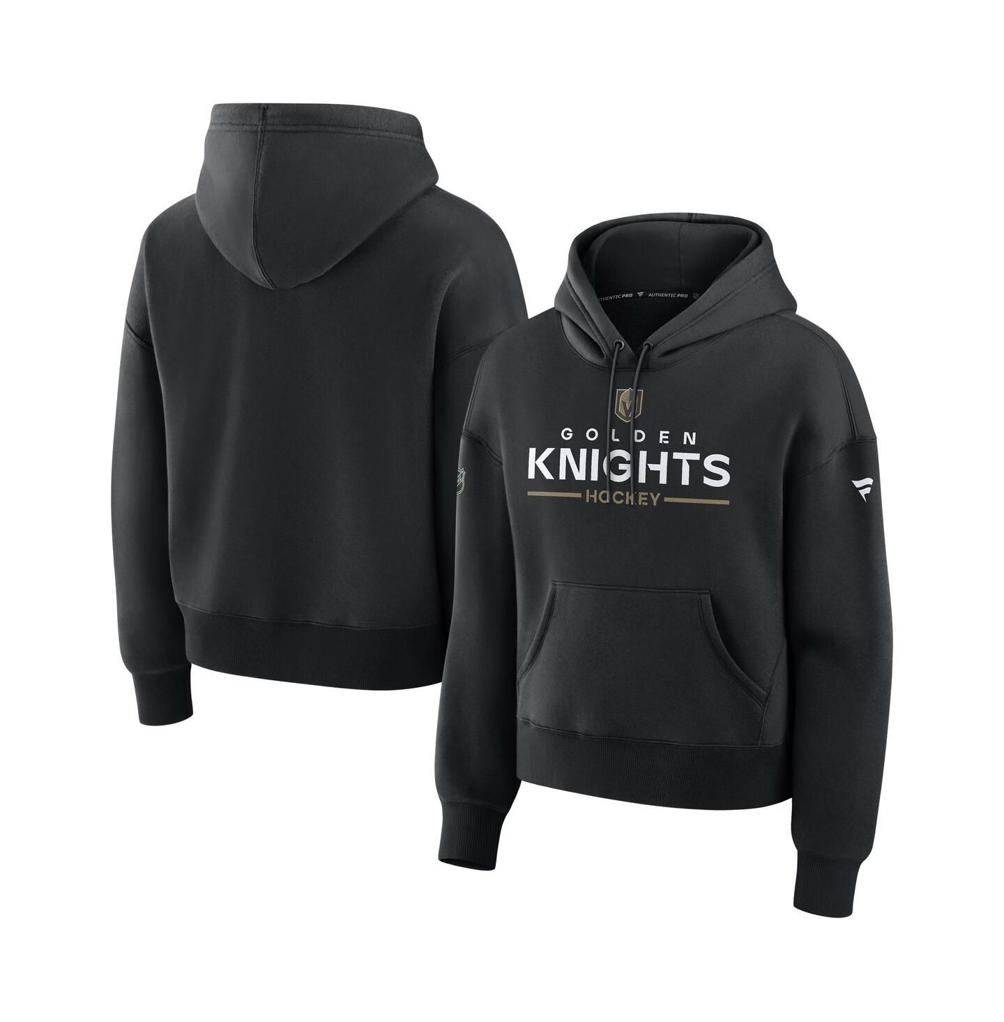 Женское худи Fanatics Black Vegas Golden Knights Authentic Pro Primary Pullover — фото 1