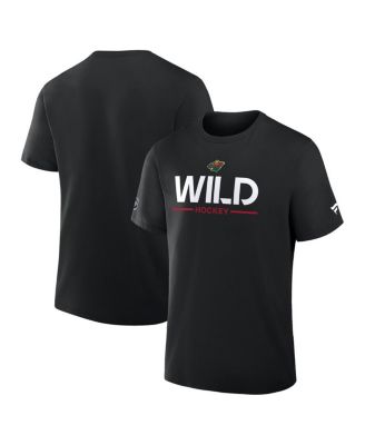 Fanatics - Men's Black Minnesota Wild Authentic Pro Primary T-Shirt