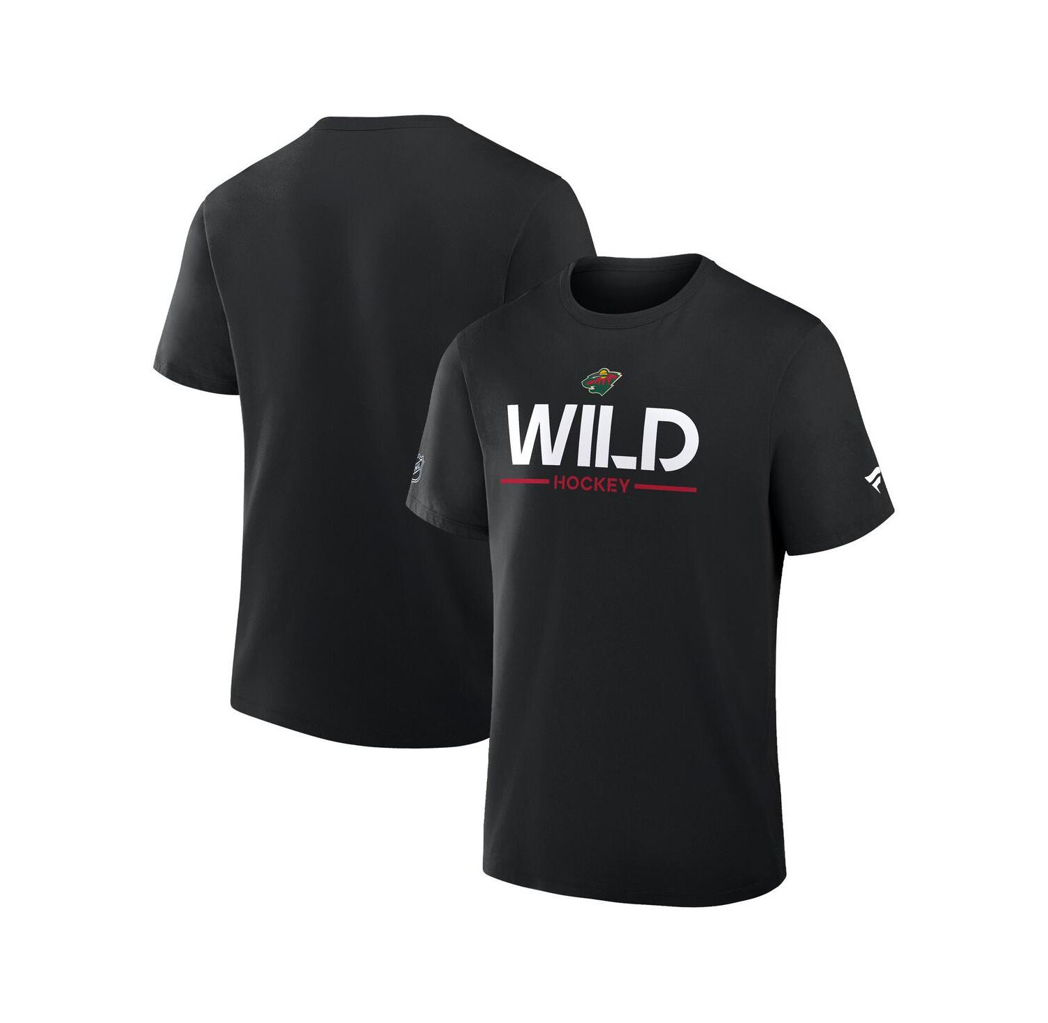 Men's Black Minnesota Wild Authentic Pro Primary T-Shirt