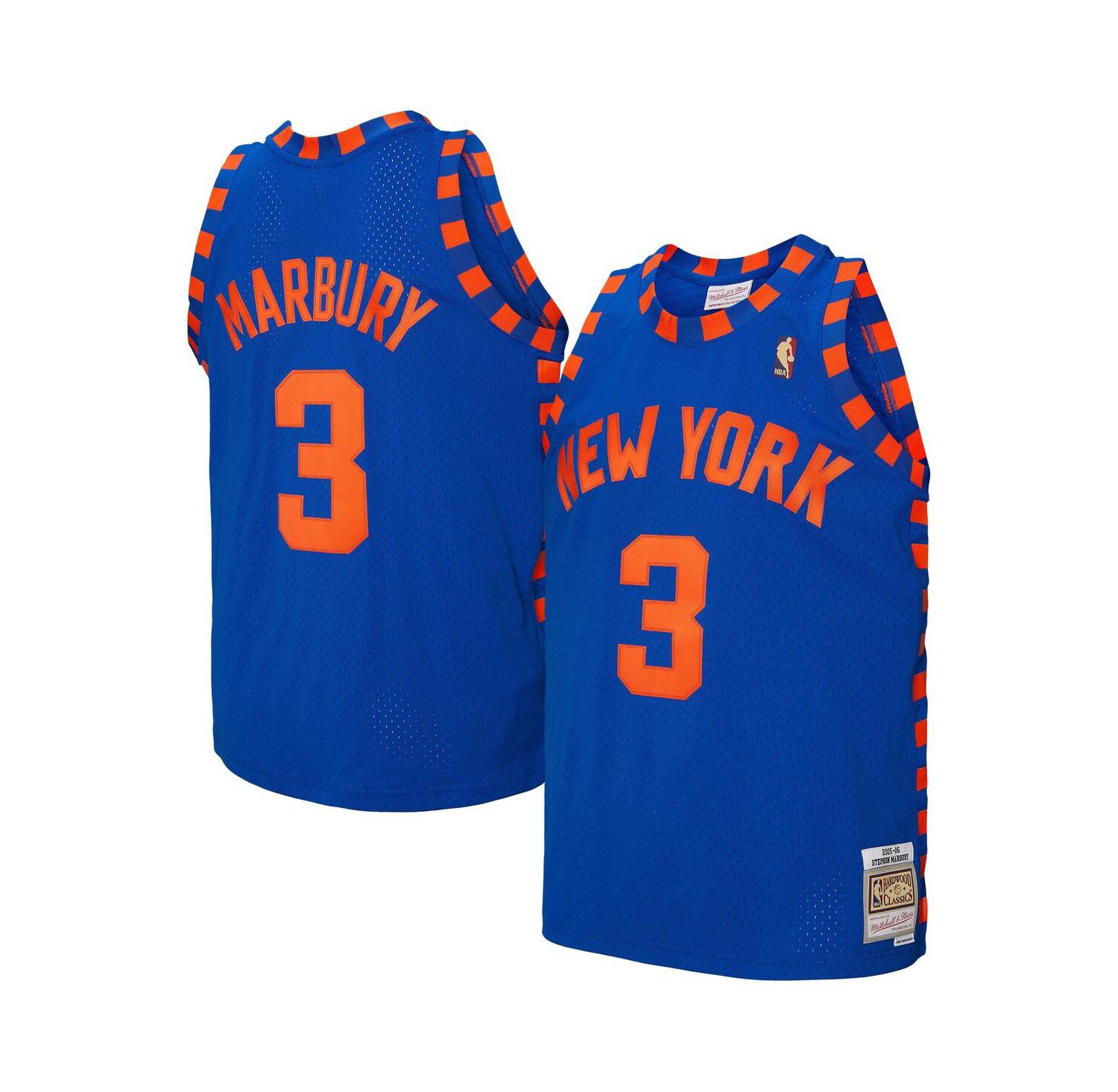 Men's Stephon Marbury Blue New York Knicks 2005/06 Hardwood Classics Swingman Jersey