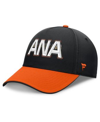 Fanatics - Men's Black/Orange Anaheim Ducks Authentic Pro Rink Team Code Flex Hat