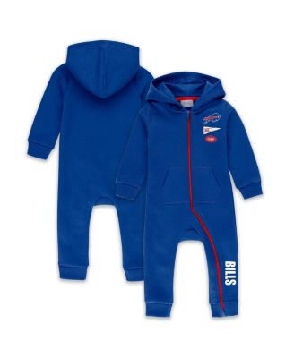 WEAR by Erin Andrews - Baby Boys and Girls Newborn Royal Buffalo Bills Hooded Fleece Full-Zip Coverall