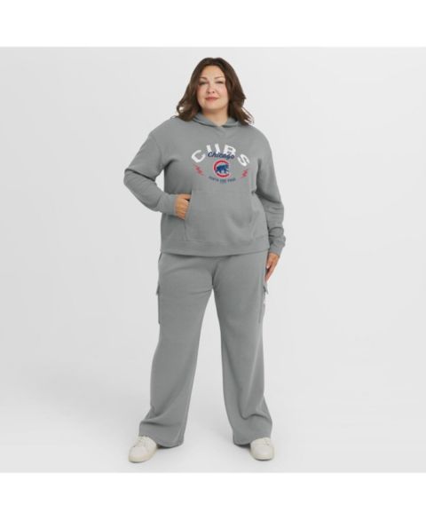 Женский домашний комплект Wear by Erin Andrews Chicago Cubs: худи и брюки, большой размер