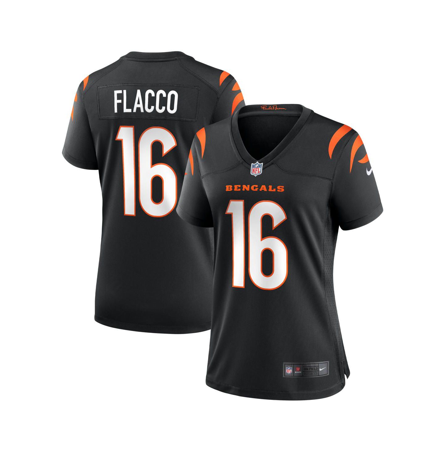 Женский топ Nike Joe Flacco Black Cincinnati Bengals Team Game Jersey — фото 1